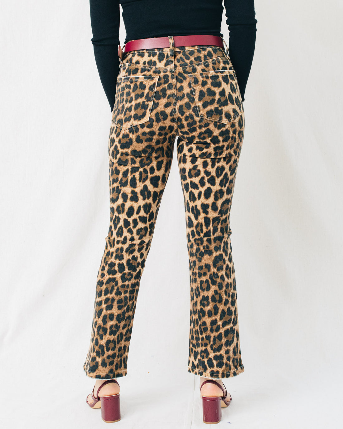 Get Wild Animal Print High Rise Kick Flare