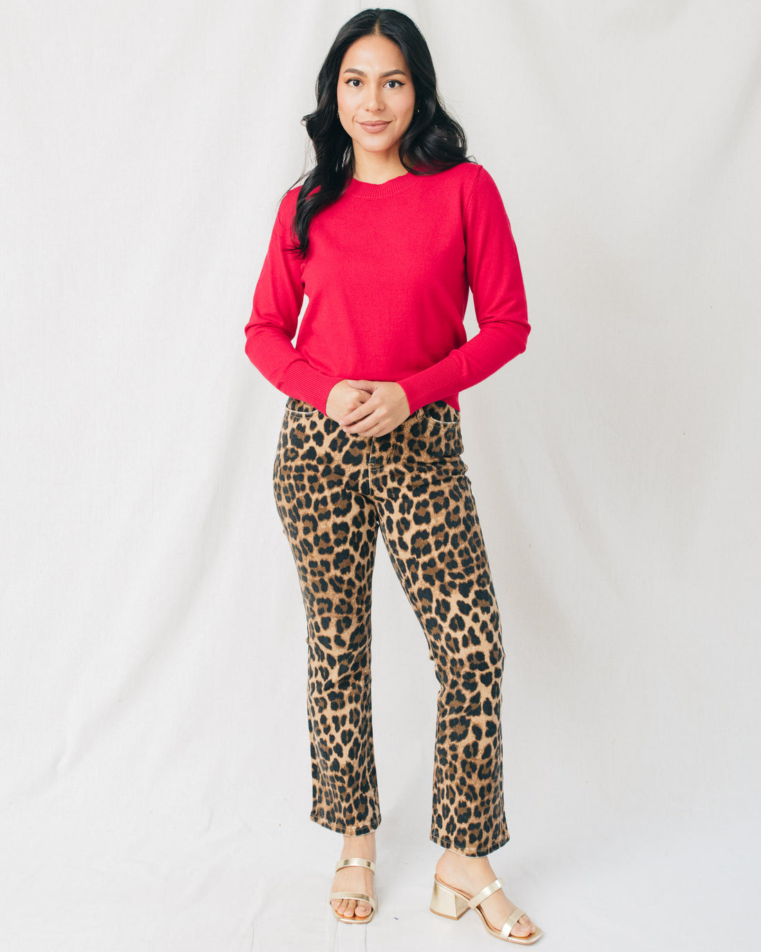 Get Wild Animal Print High Rise Kick Flare