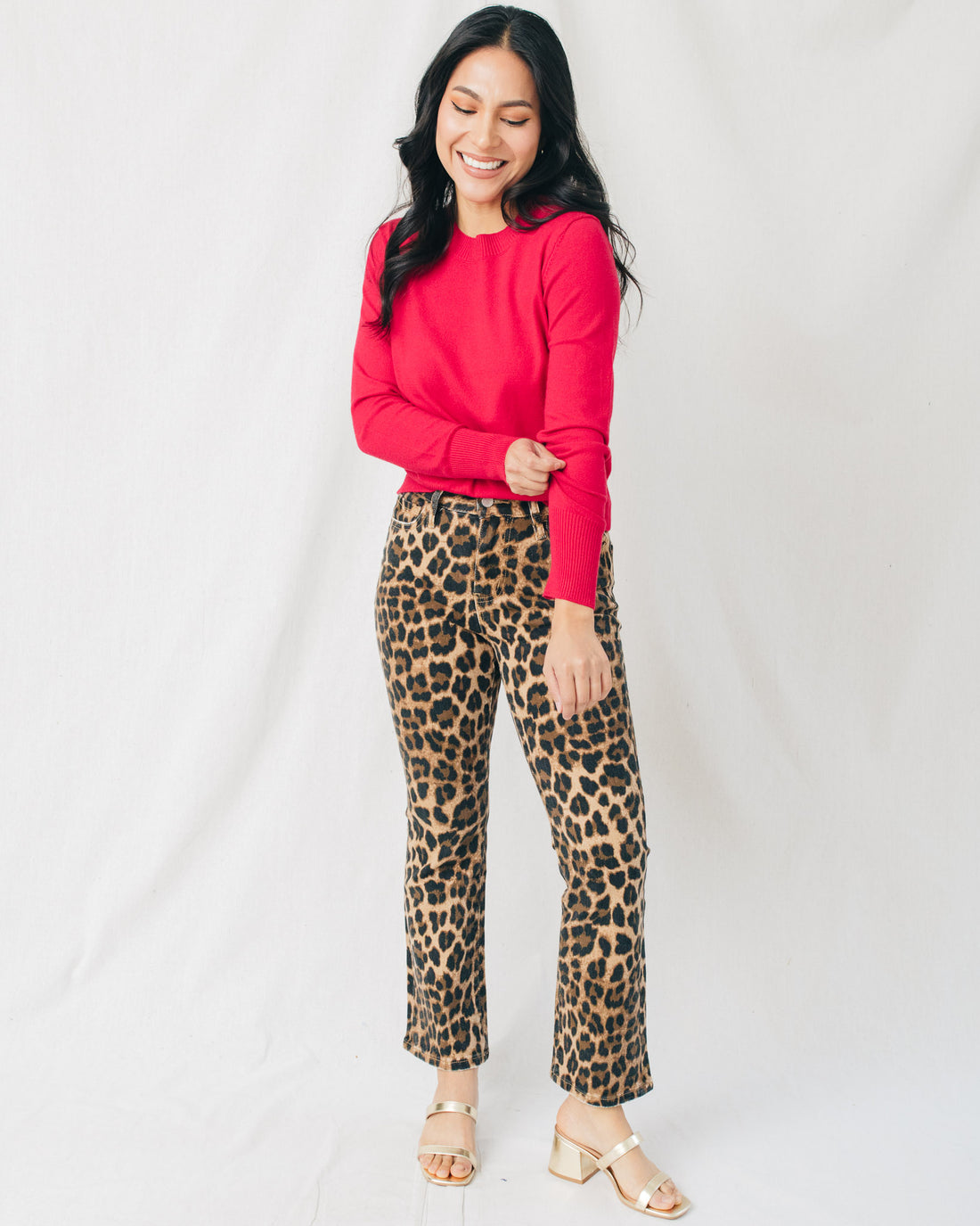 Get Wild Animal Print High Rise Kick Flare