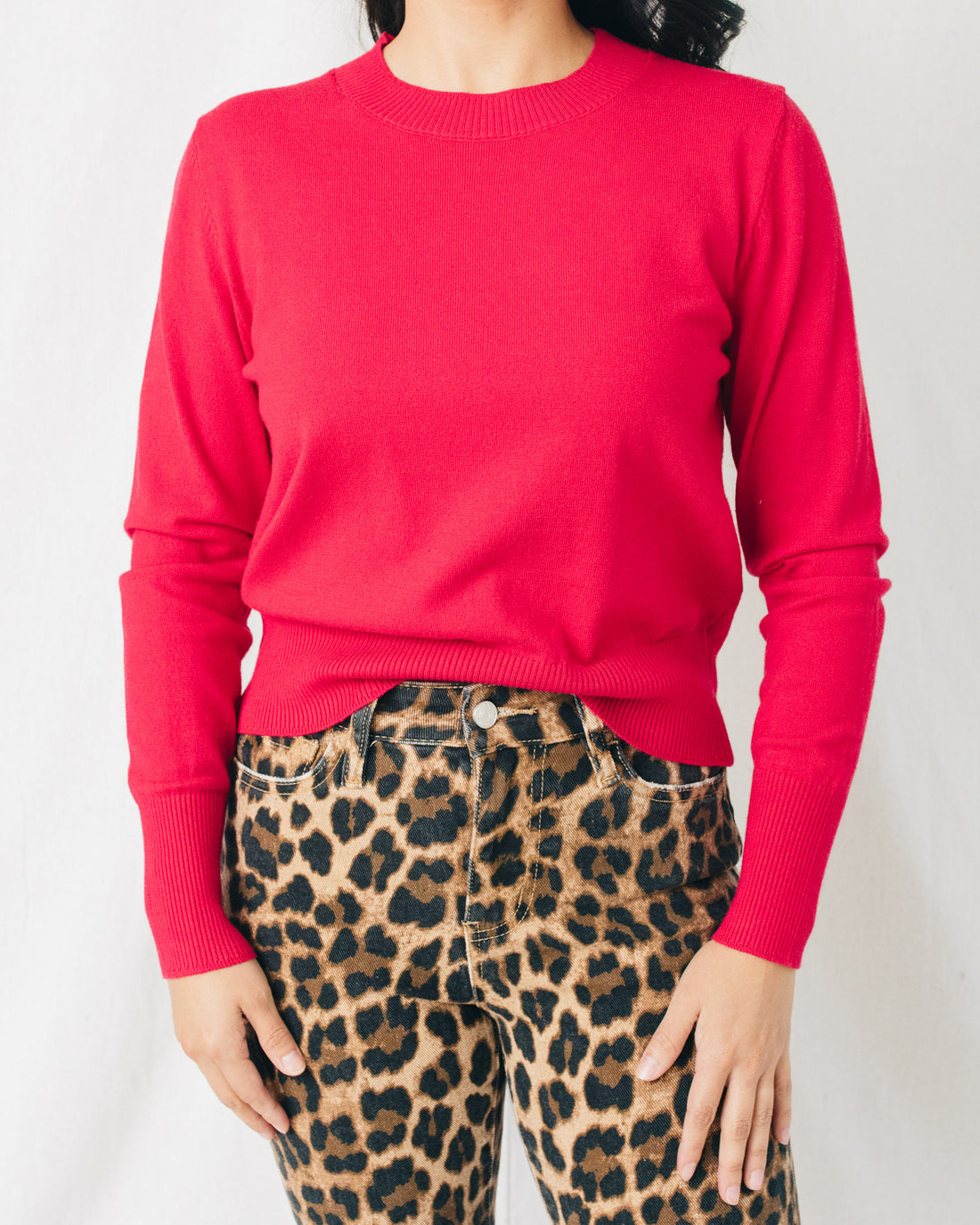 Sofi Soft Cropped Crew Neck Sweater