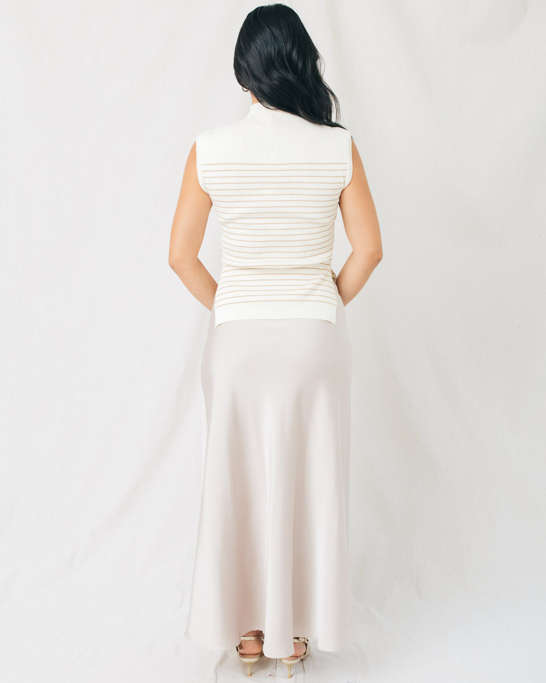 Juliet Bias Cut Satin Maxi Skirt