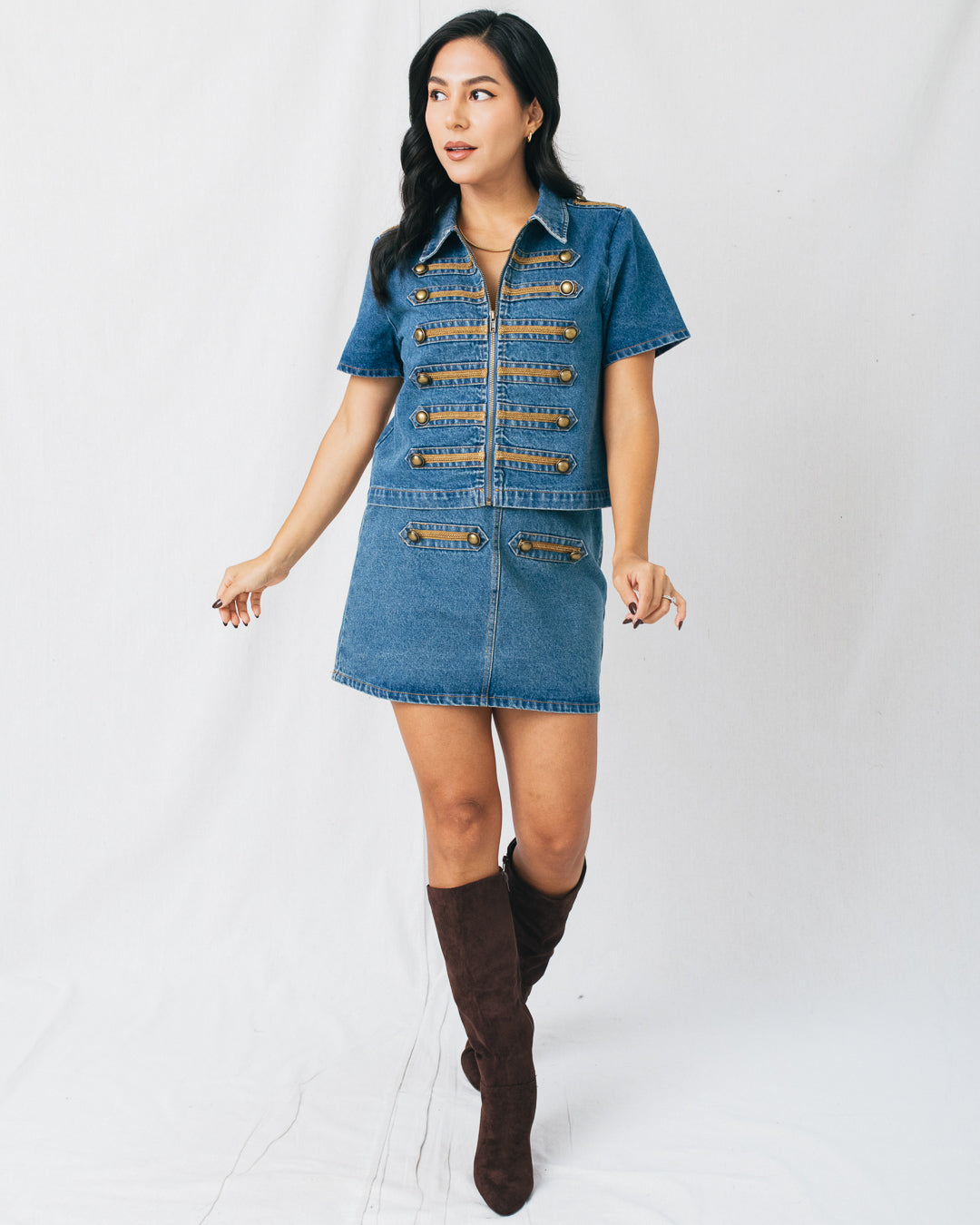 Liberty Gold Tone Button Detail Jacket