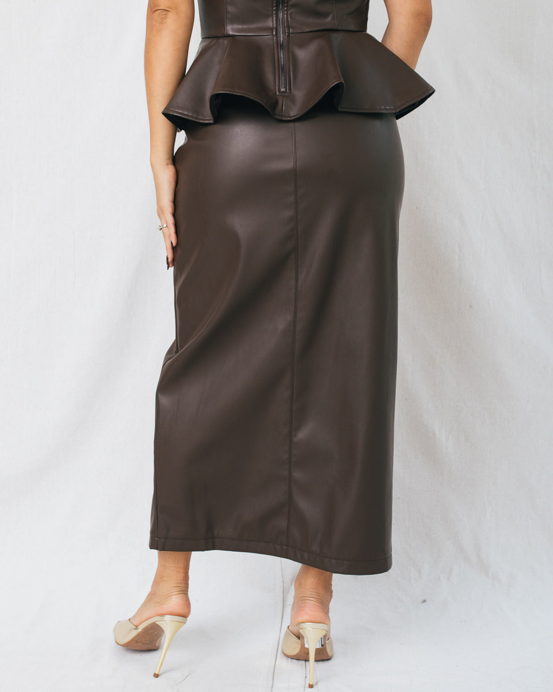 Mavis Faux Leather Pencil Skirt