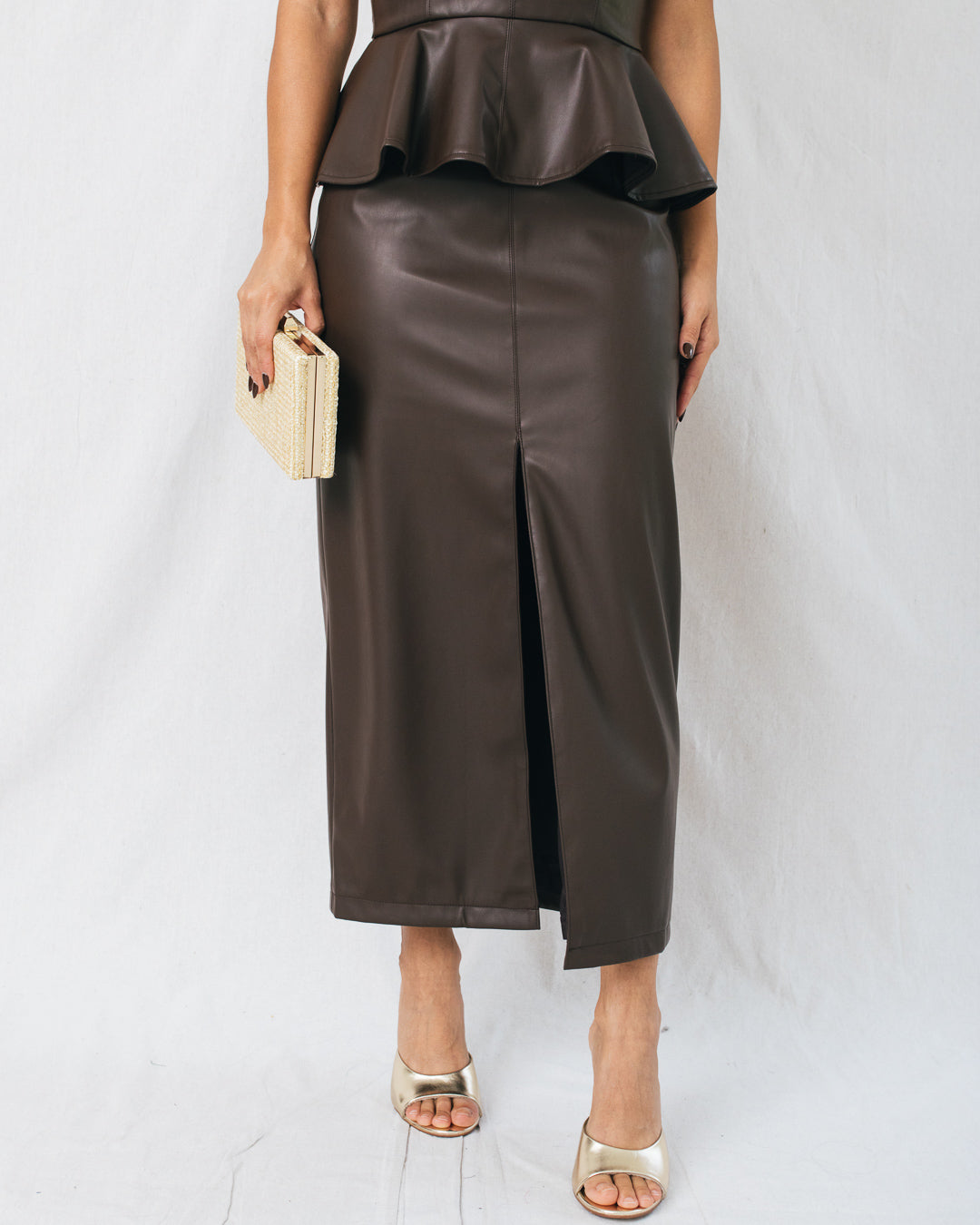 Mavis Faux Leather Pencil Skirt