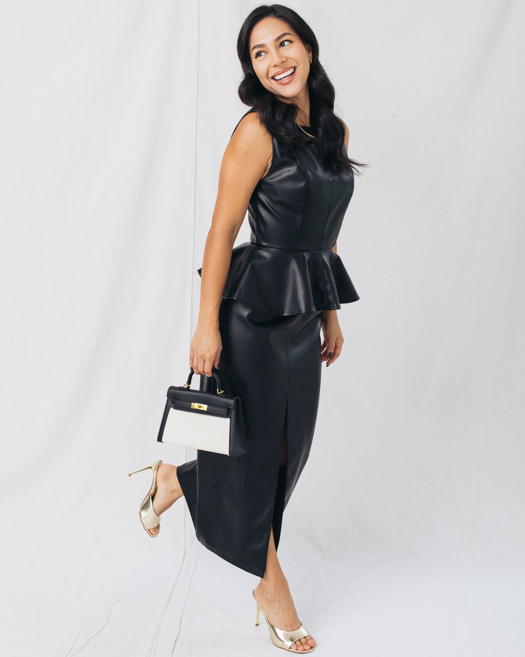 Mavis Faux Leather Pencil Skirt