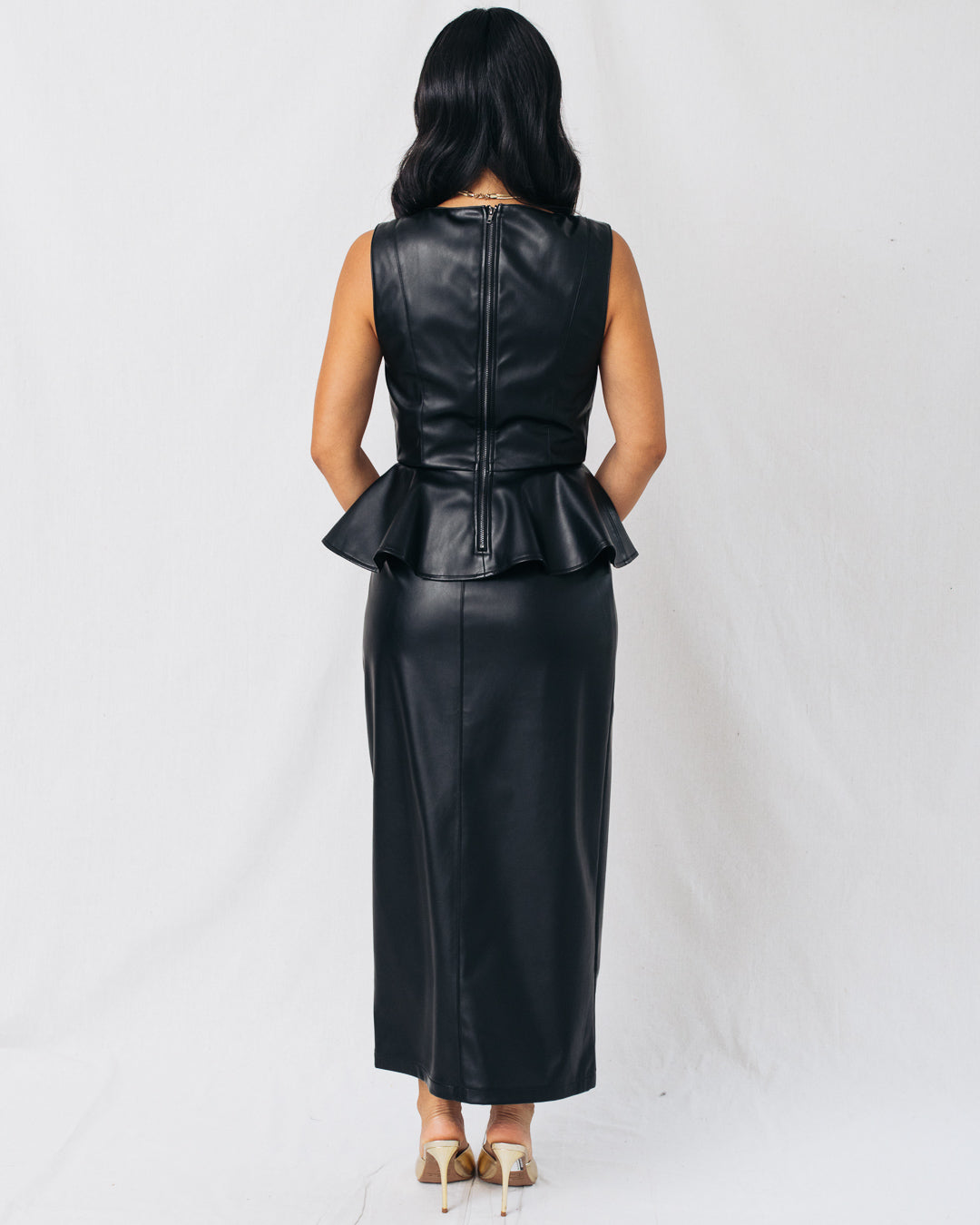 Mavis Faux Leather Pencil Skirt
