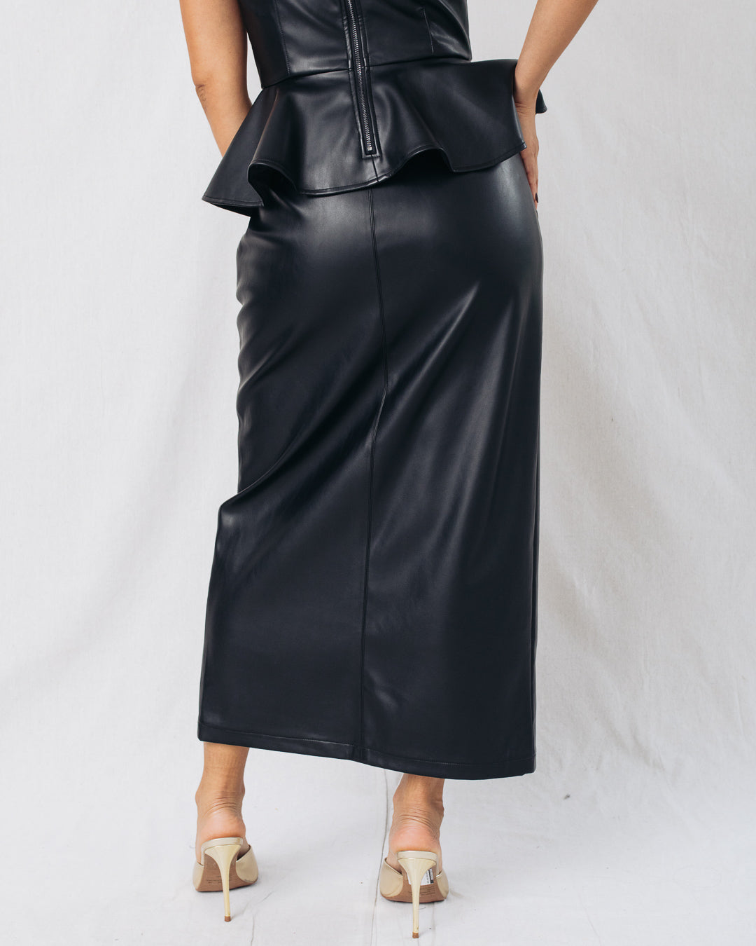 Mavis Faux Leather Pencil Skirt
