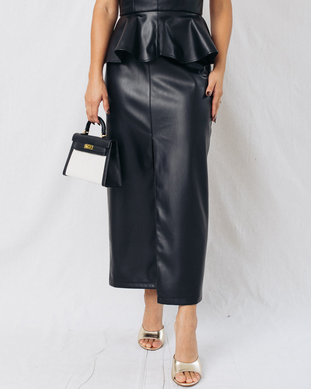 Mavis Faux Leather Pencil Skirt
