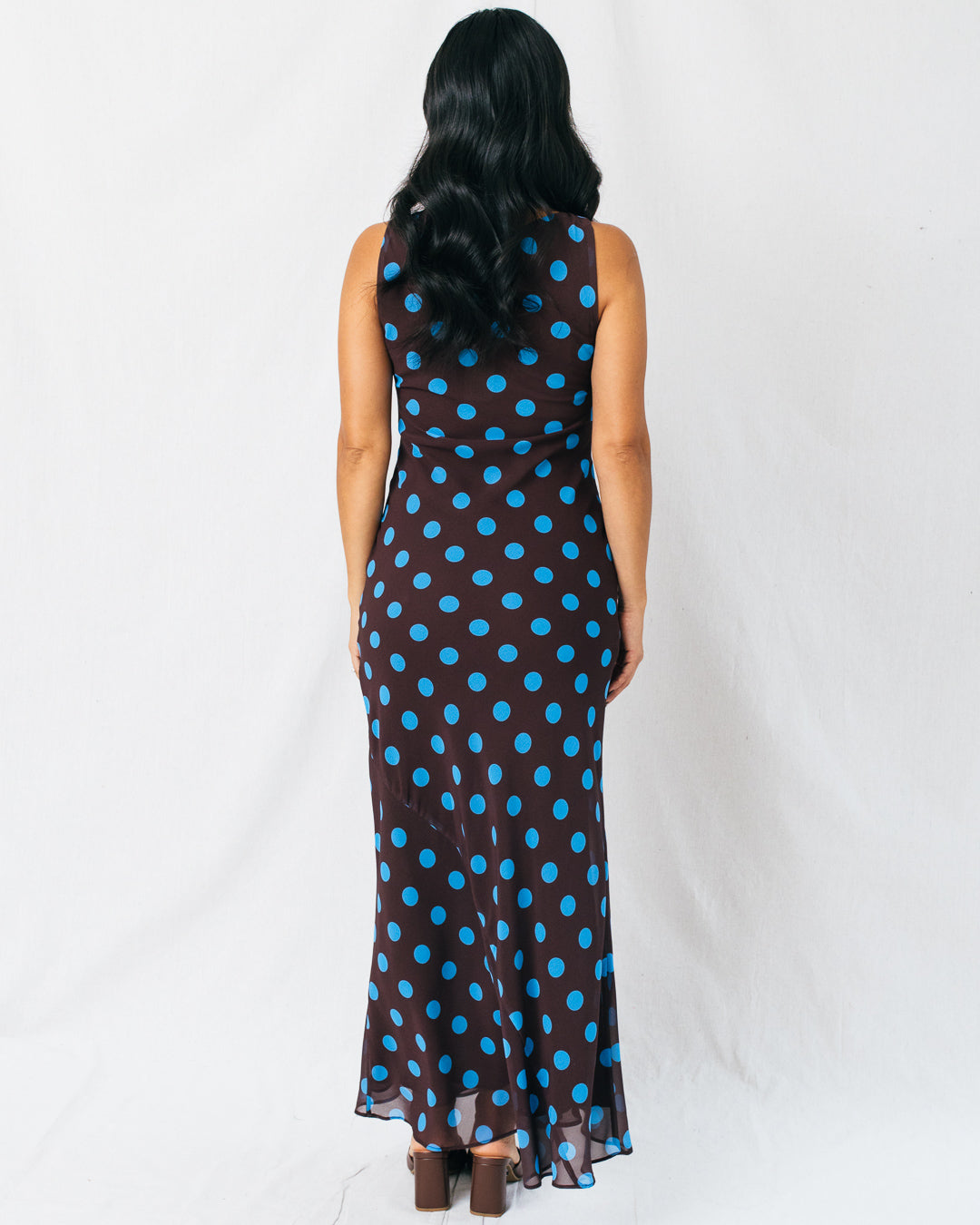 Miley Polka Dot Print Maxi Dress