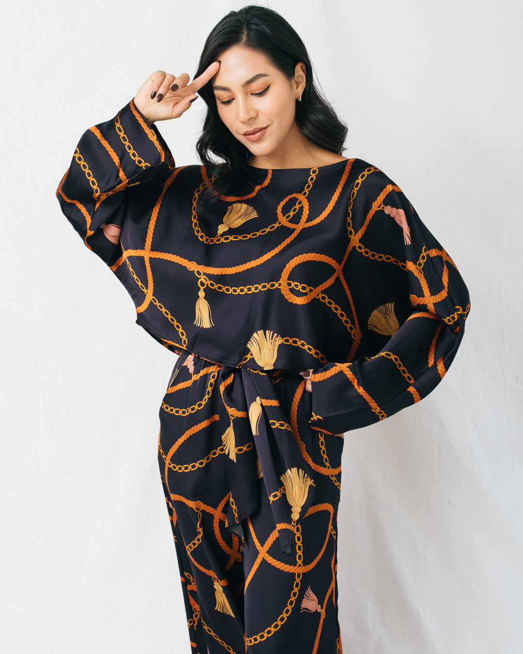Nadia Batwing Boat Neck Crop Top