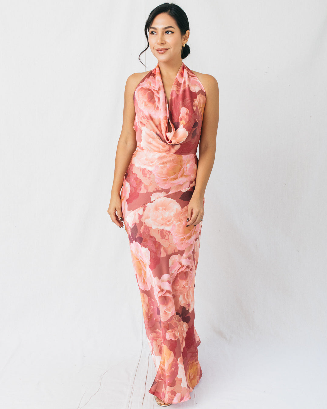 Ever After Draped Halter Neck Maxi Dress