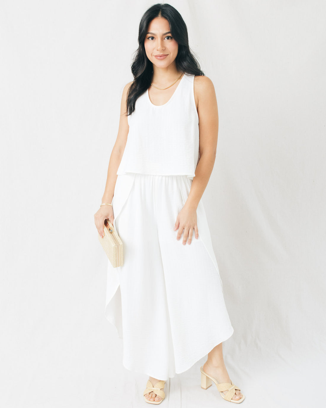 So Boho Overlapped Flowy Pants