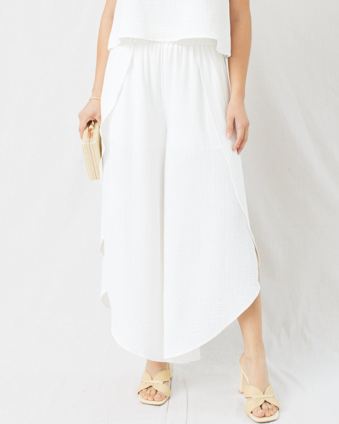 So Boho Overlapped Flowy Pants