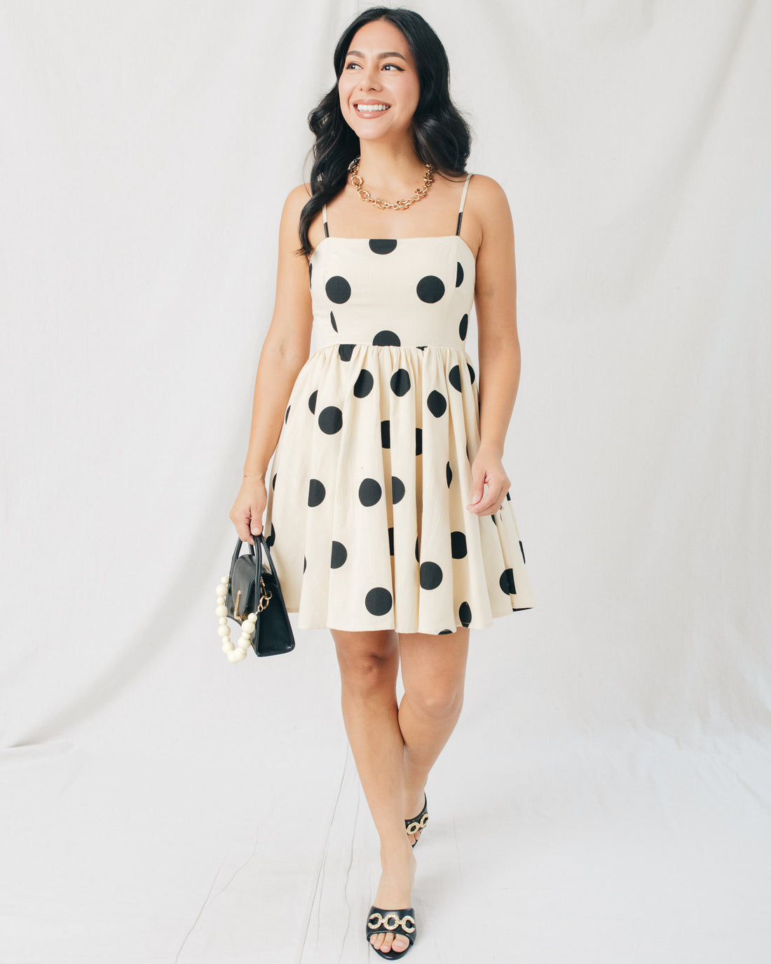 Wren Polka Dot Spaghetti Strap Mini Dress