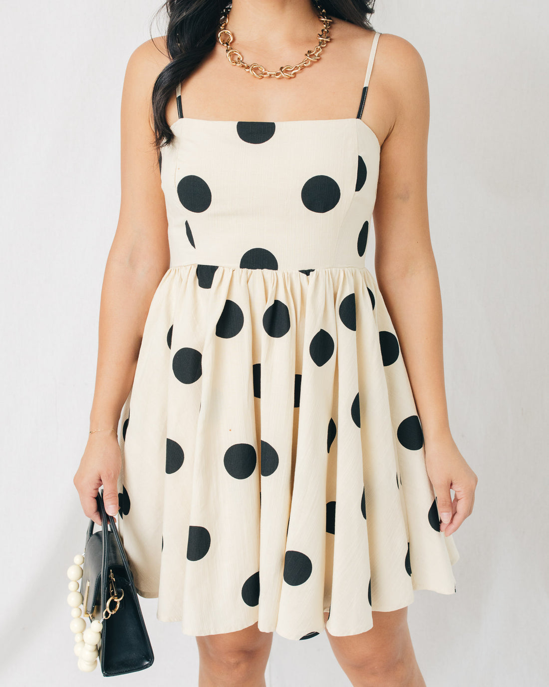 Wren Polka Dot Spaghetti Strap Mini Dress