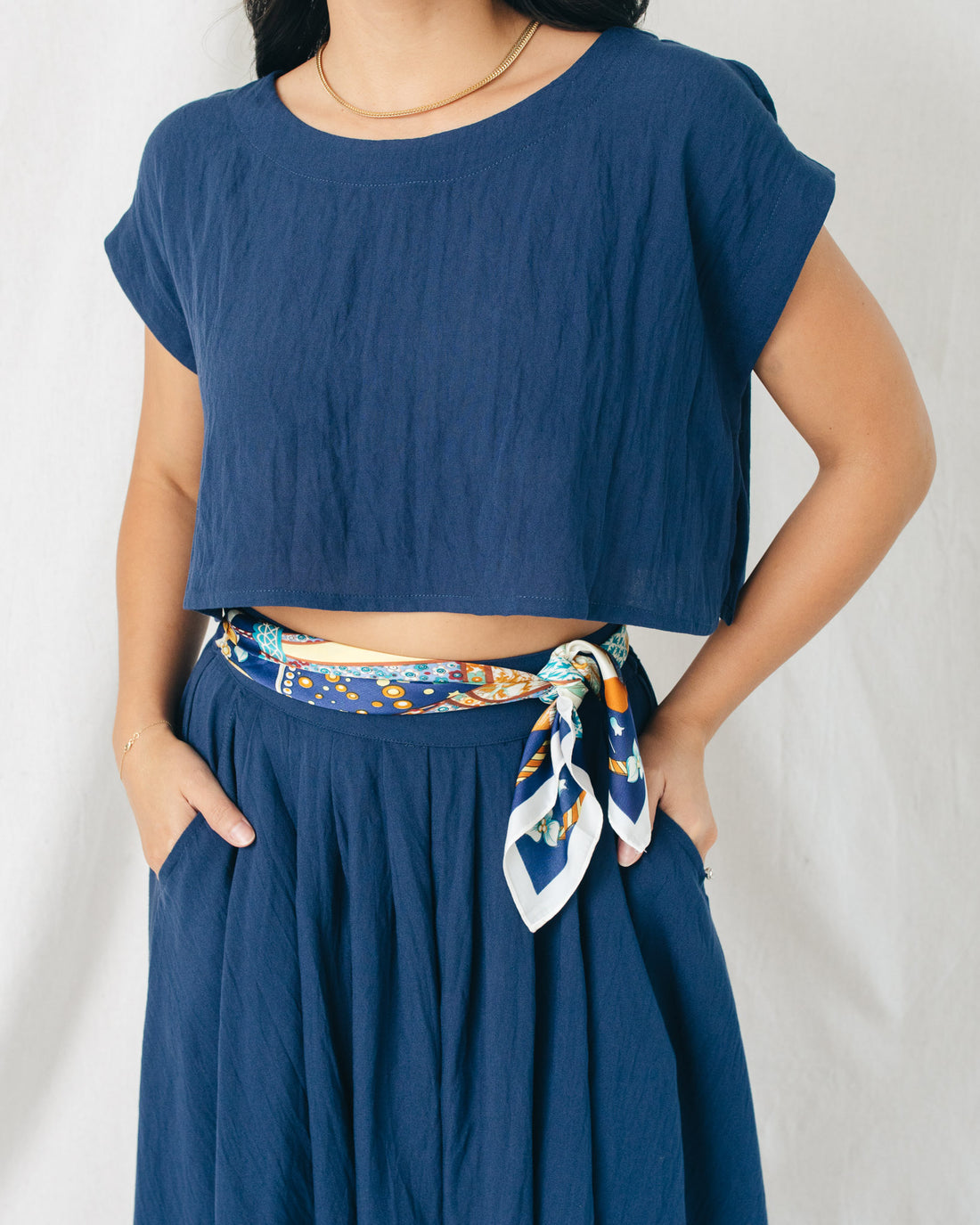 Linen Crop Top