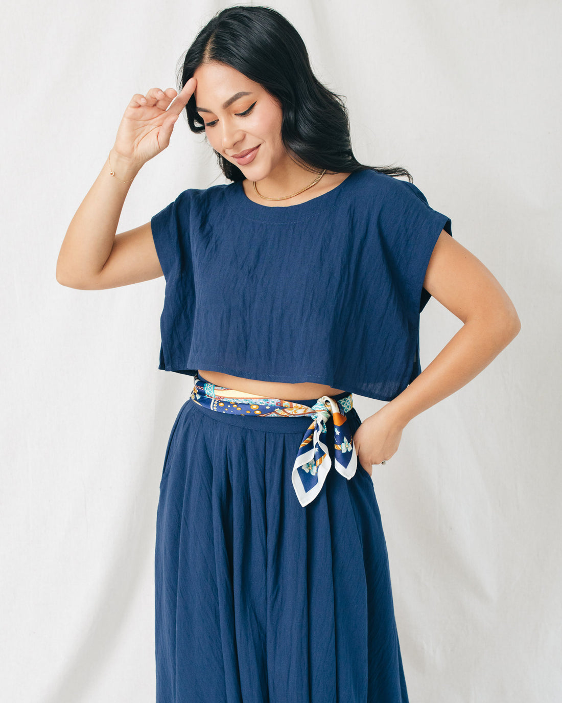 Linen Crop Top