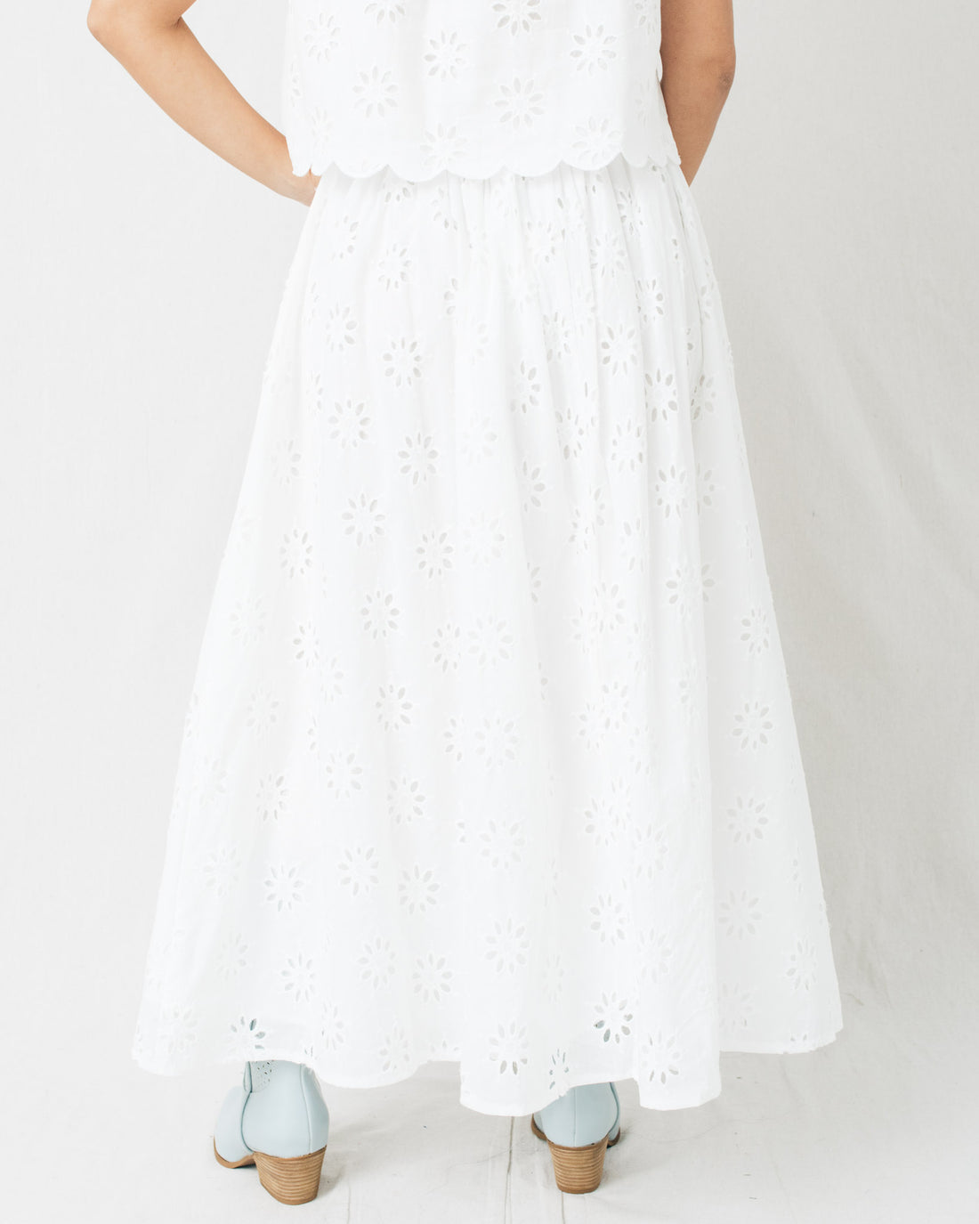 Bridgette Eyelet Lace Midi Skirt