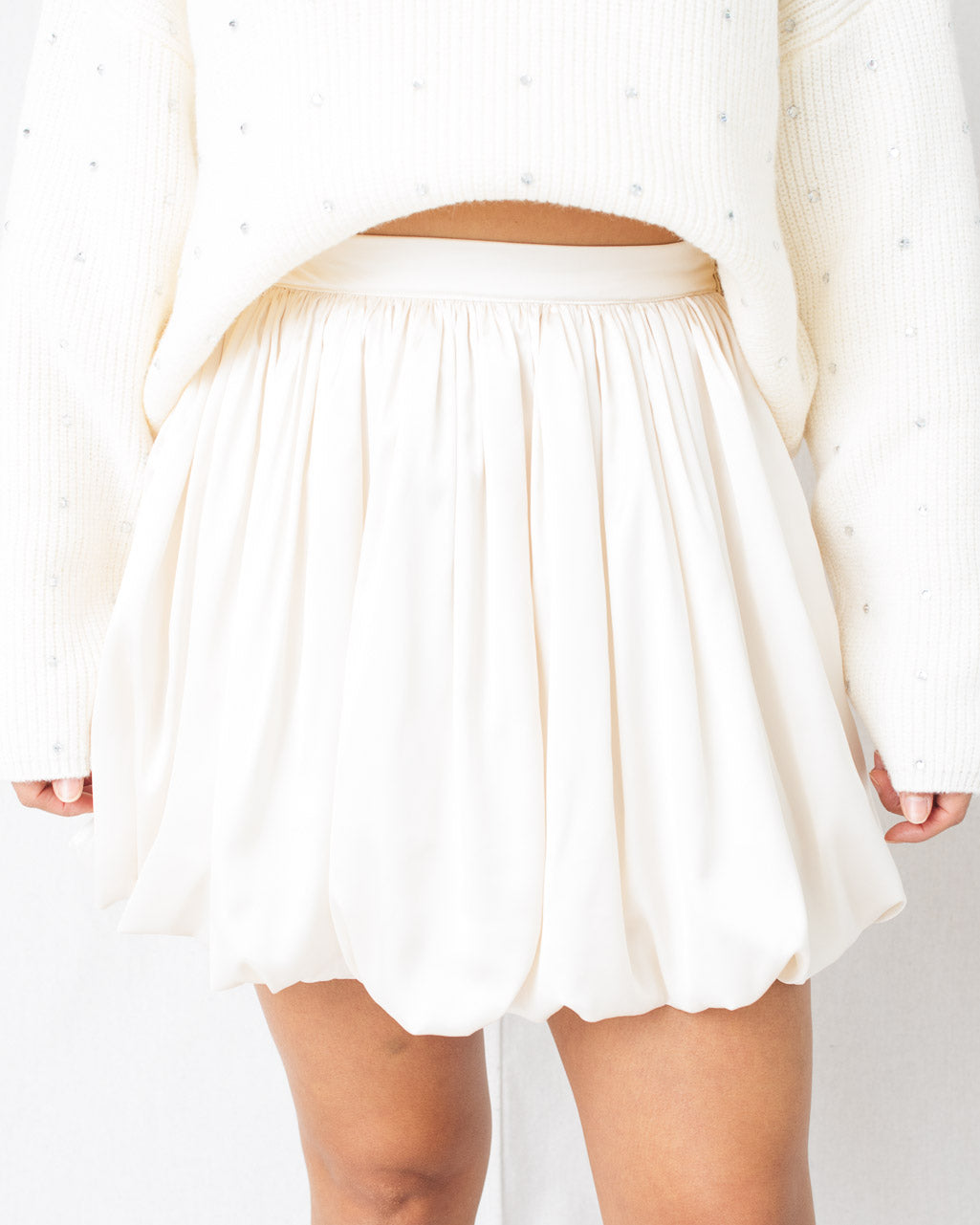 Melody Bubble Hem Mini Skirt