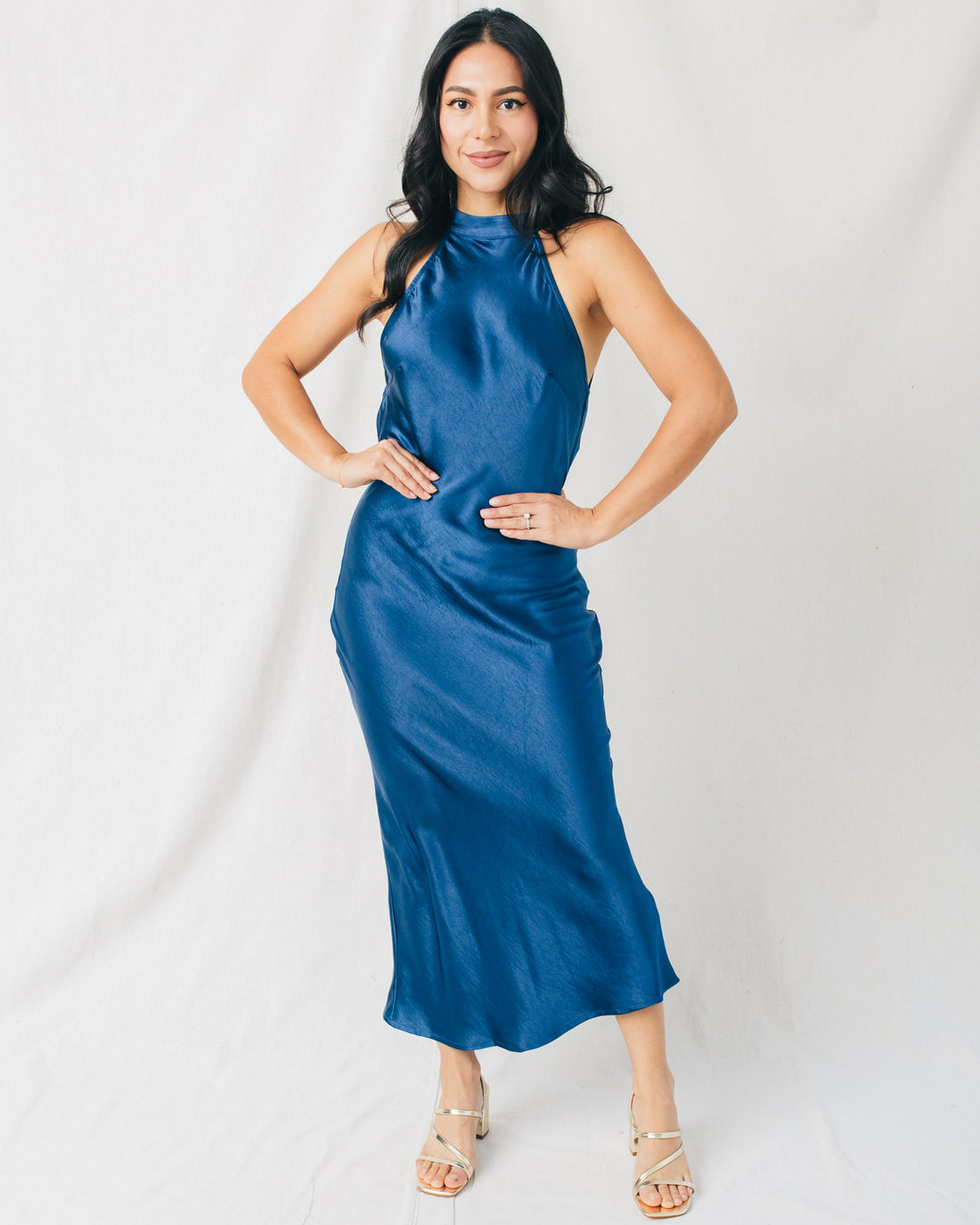 Gianella Halter Neck Open Back Maxi Dress