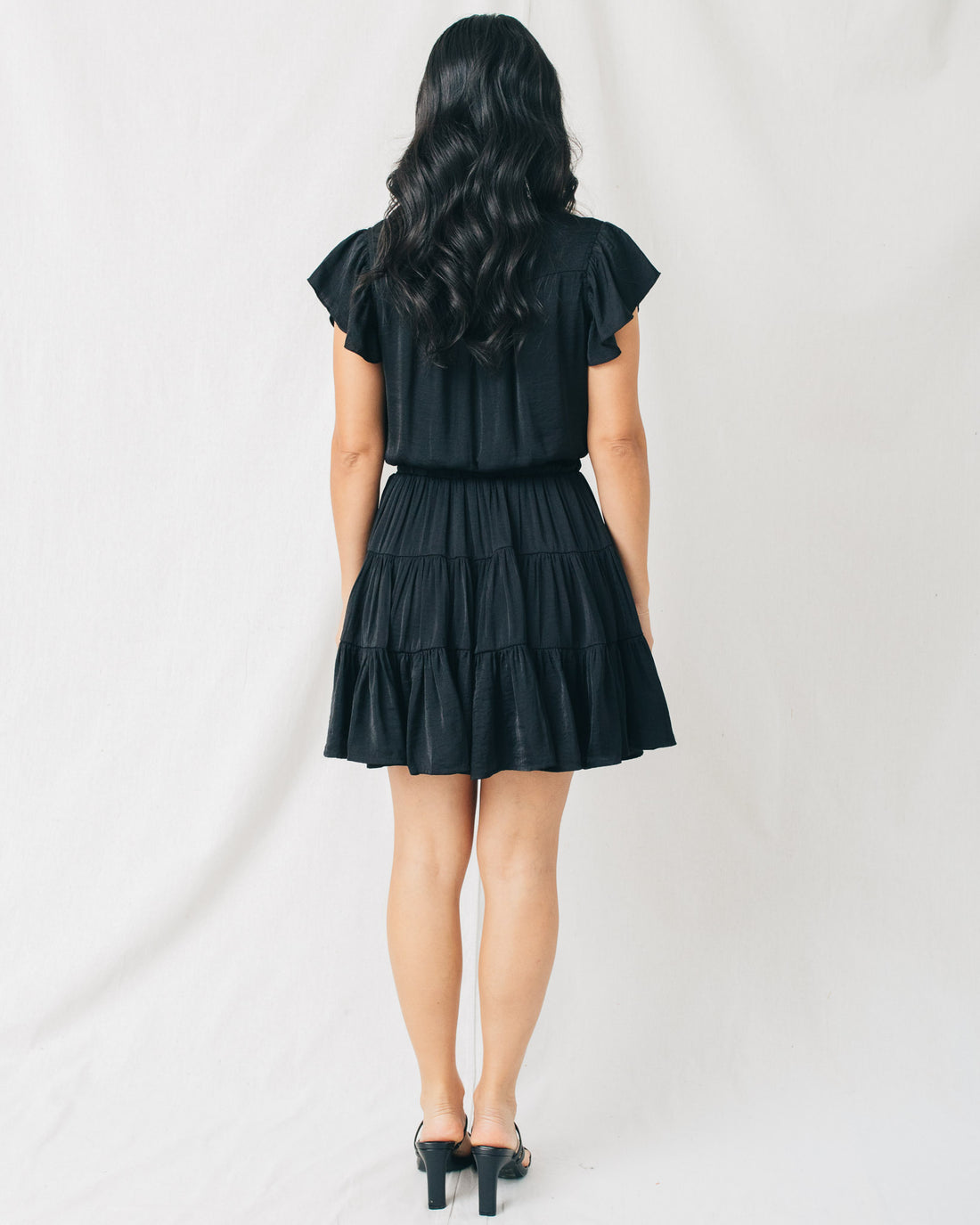 Catherine Button Down Tiered Mini Dress