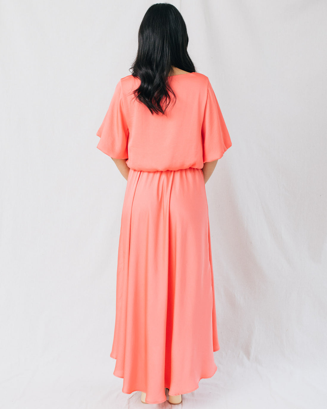 Demure Washed Silk Bubble Sleeve Crop Top