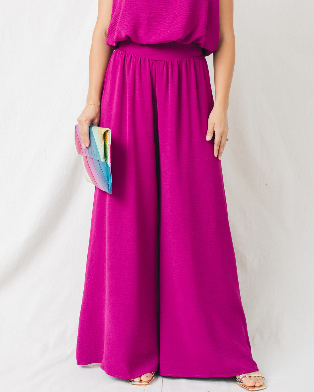 Bon Temps Crepe Wide Leg Swing Pants