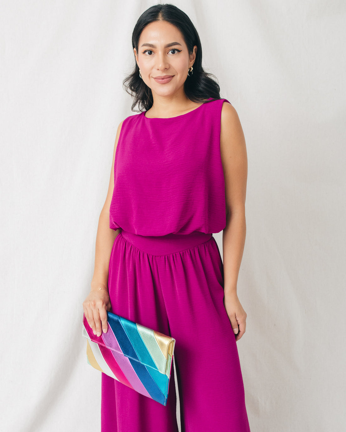 Bon Temps Crepe Bubble Crop Top