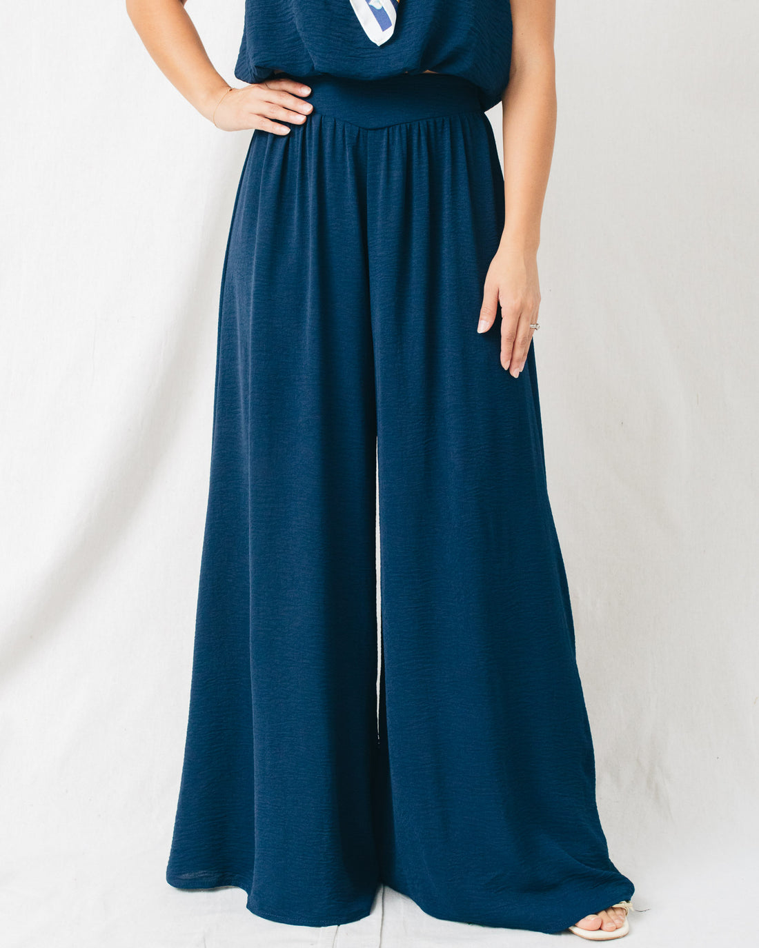 Bon Temps Crepe Wide Leg Swing Pants
