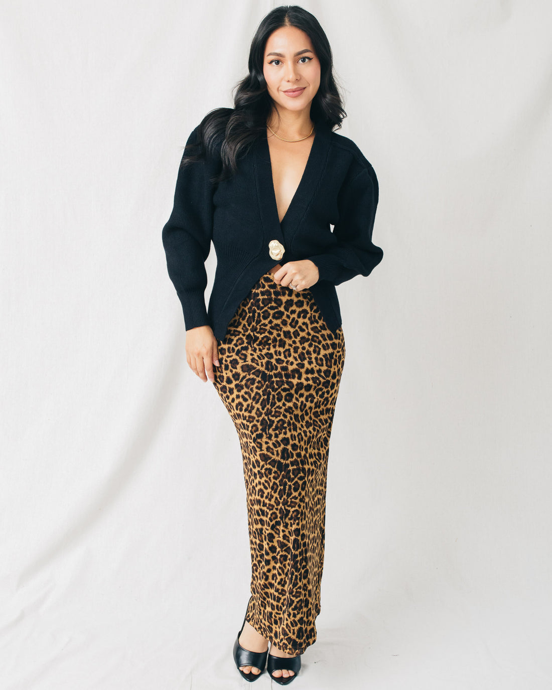 Feline Mesh Maxi Skirt