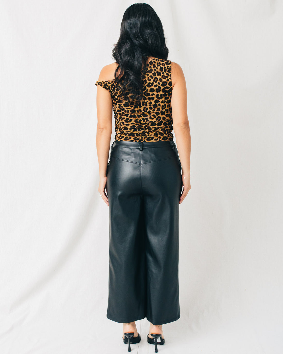 Feline Mesh One Shoulder Twisted Top