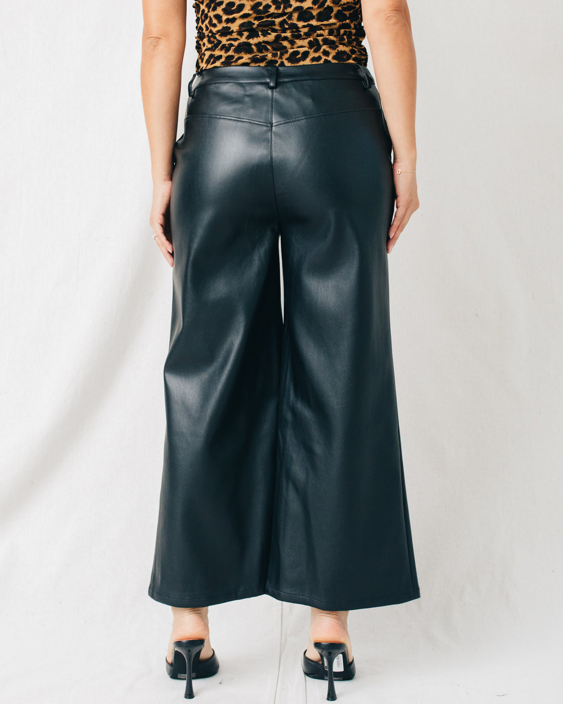 Frania Vegan Leather Culotte Pants