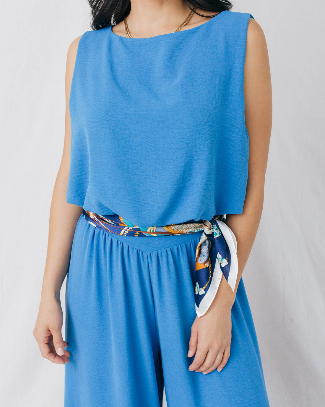 Bon Temps Crepe Bubble Crop Top