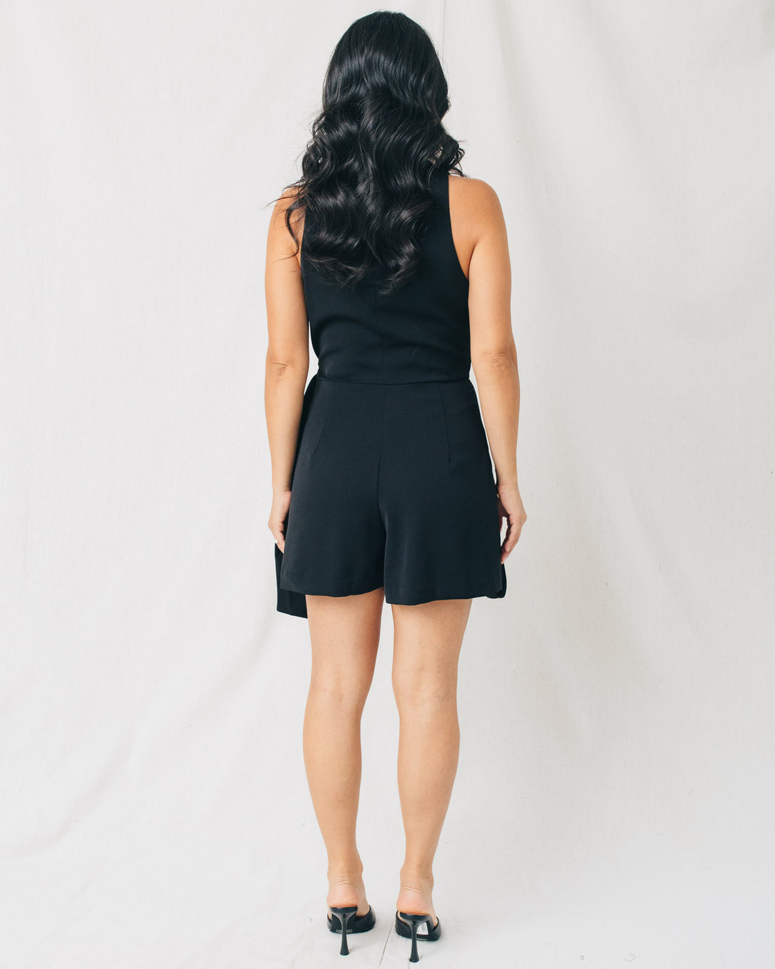 Fallon Side Buckle Detail Collared Blazer Romper