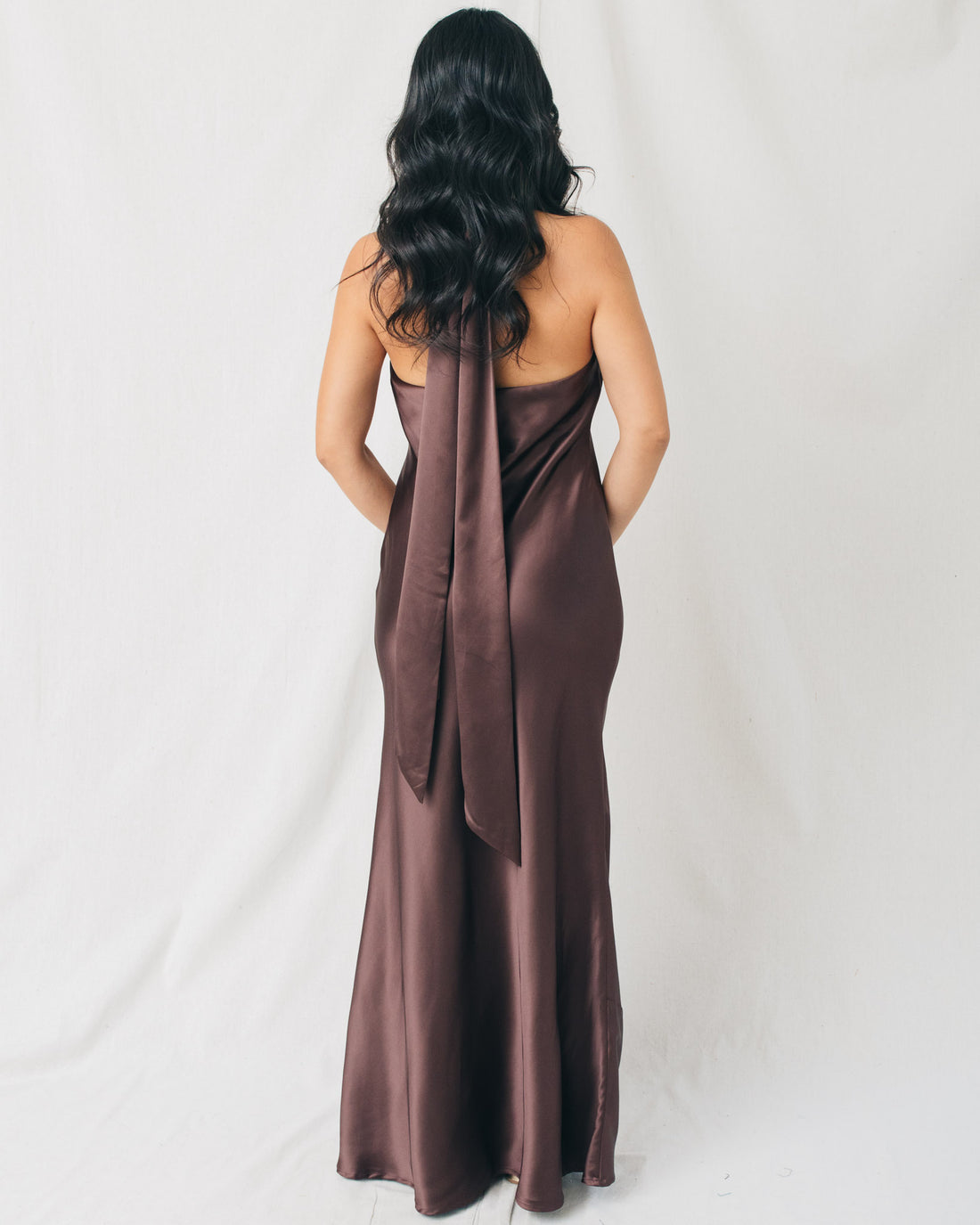Nikki Cowl Sleeveless Tie Back Neck Maxi Dress
