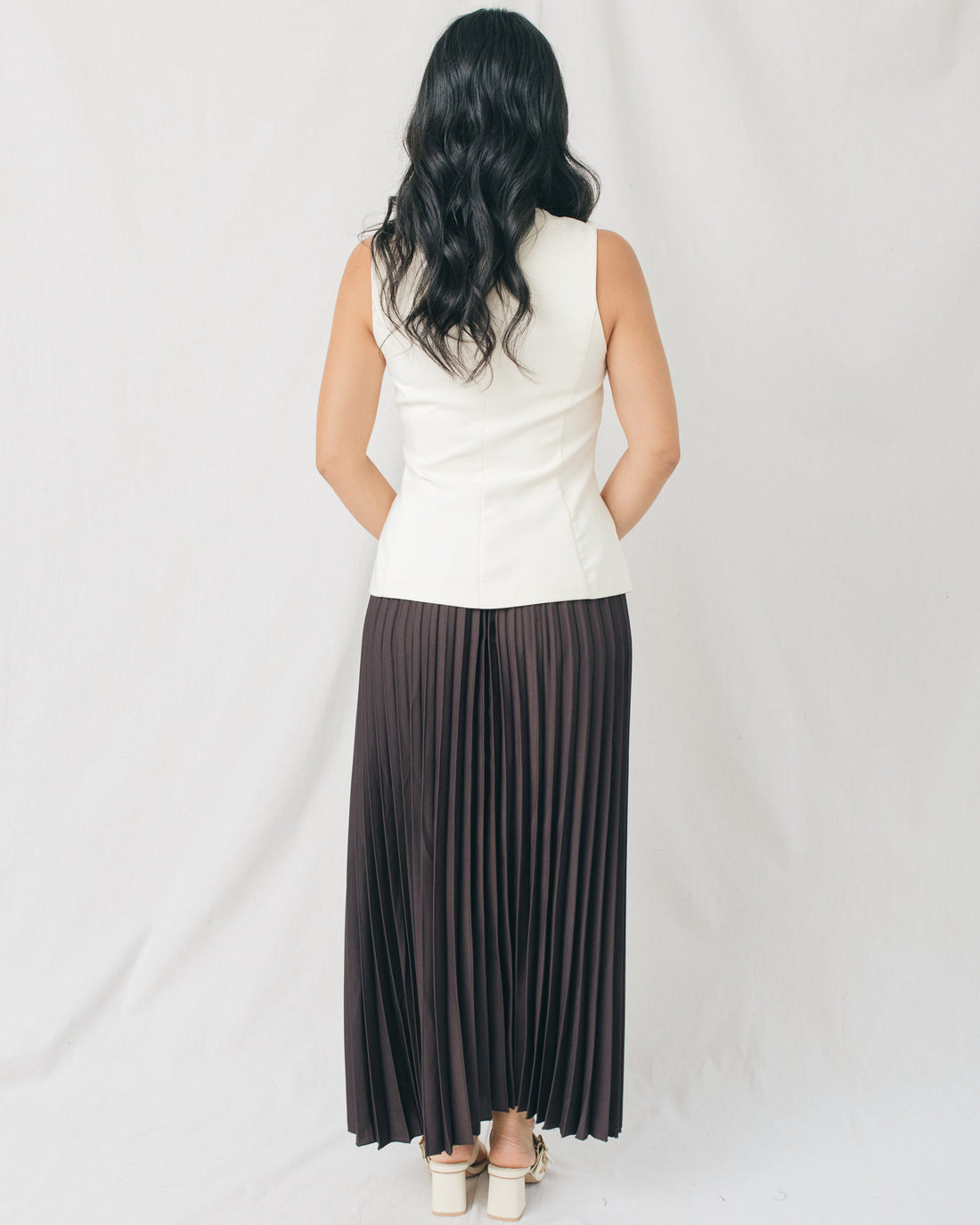 Francis Split Front Button Down Vest Top