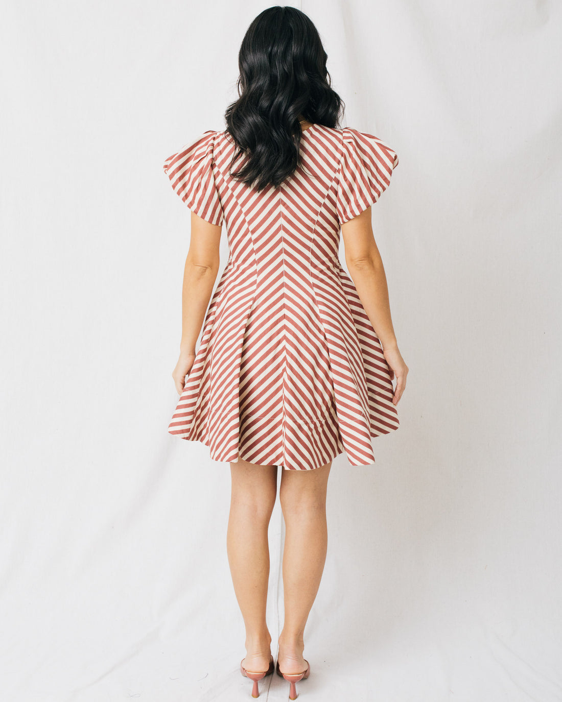 Nara Puff Sleeve Striped Mini Dress