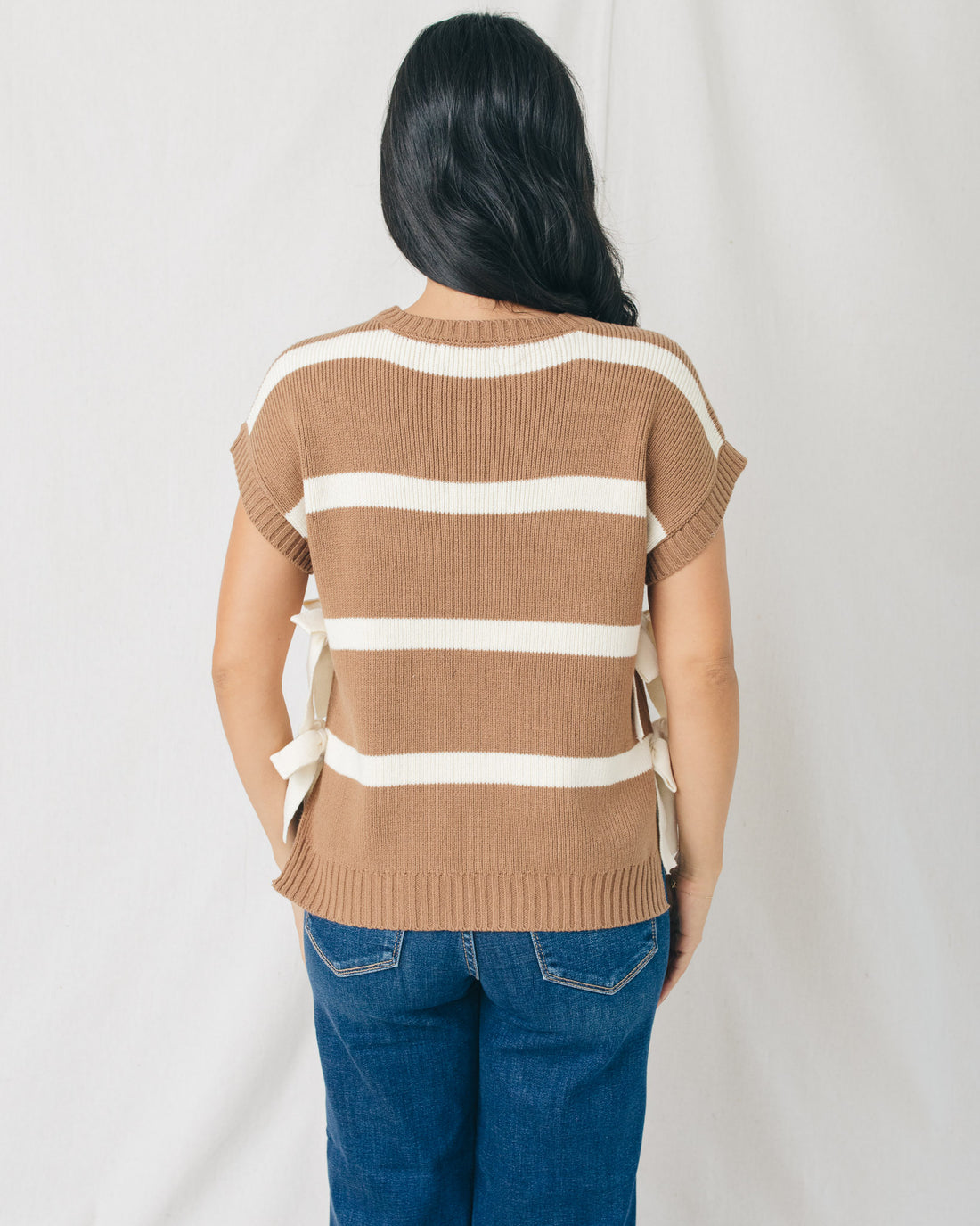 Reagan Side Tie Striped Sweater