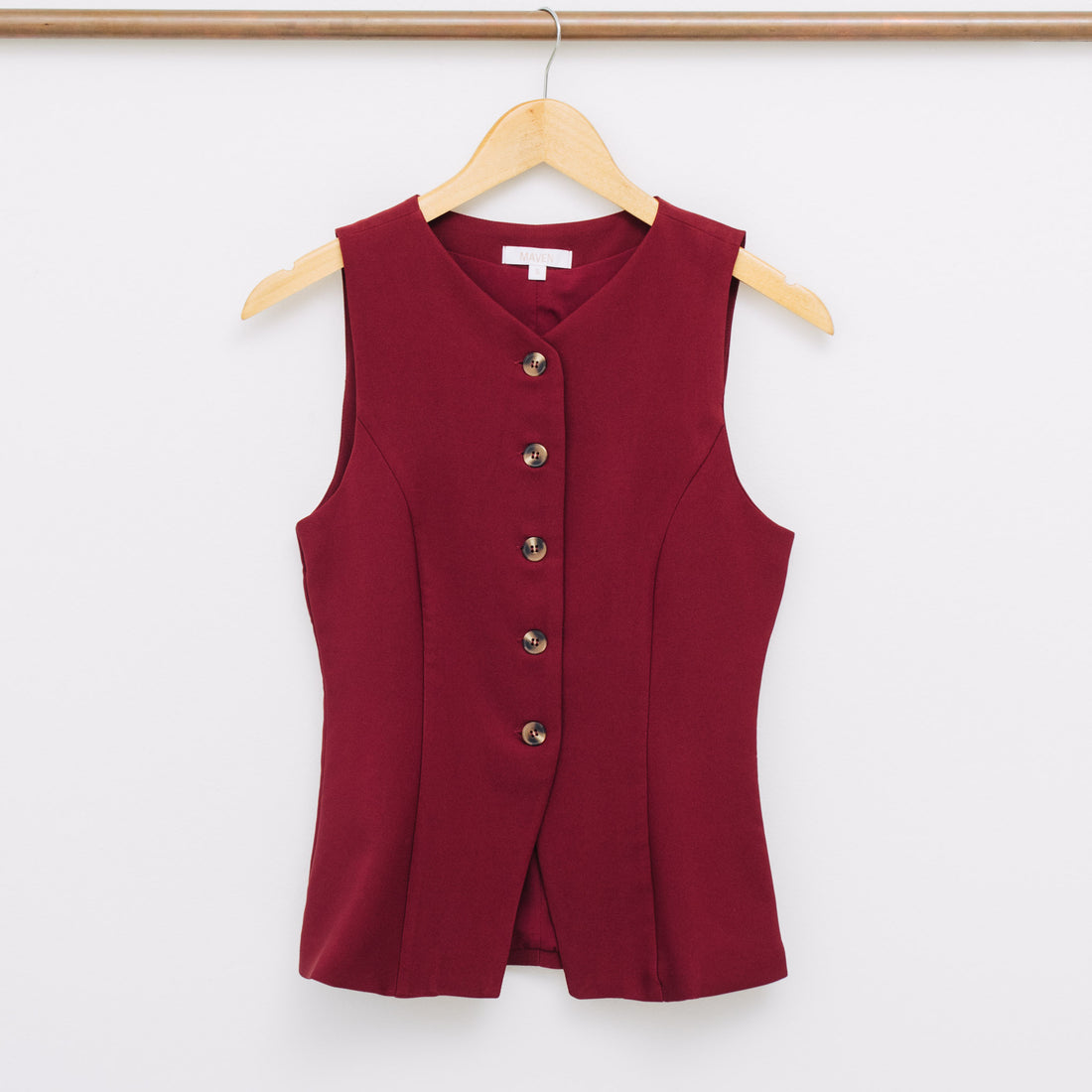 Francis Split Front Button Down Vest Top