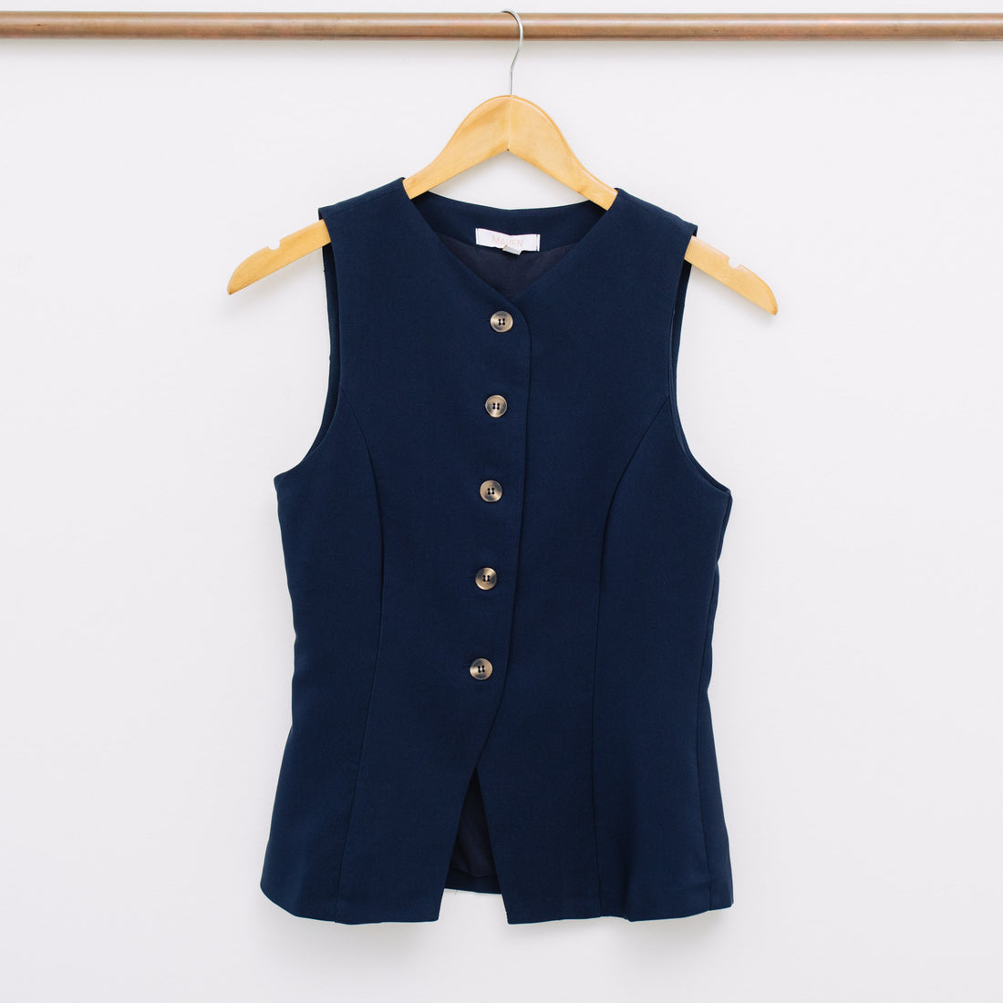 Francis Split Front Button Down Vest Top