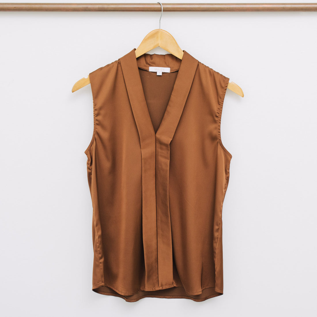 Tanvi V-Neck Front Pleat Solid Blouse