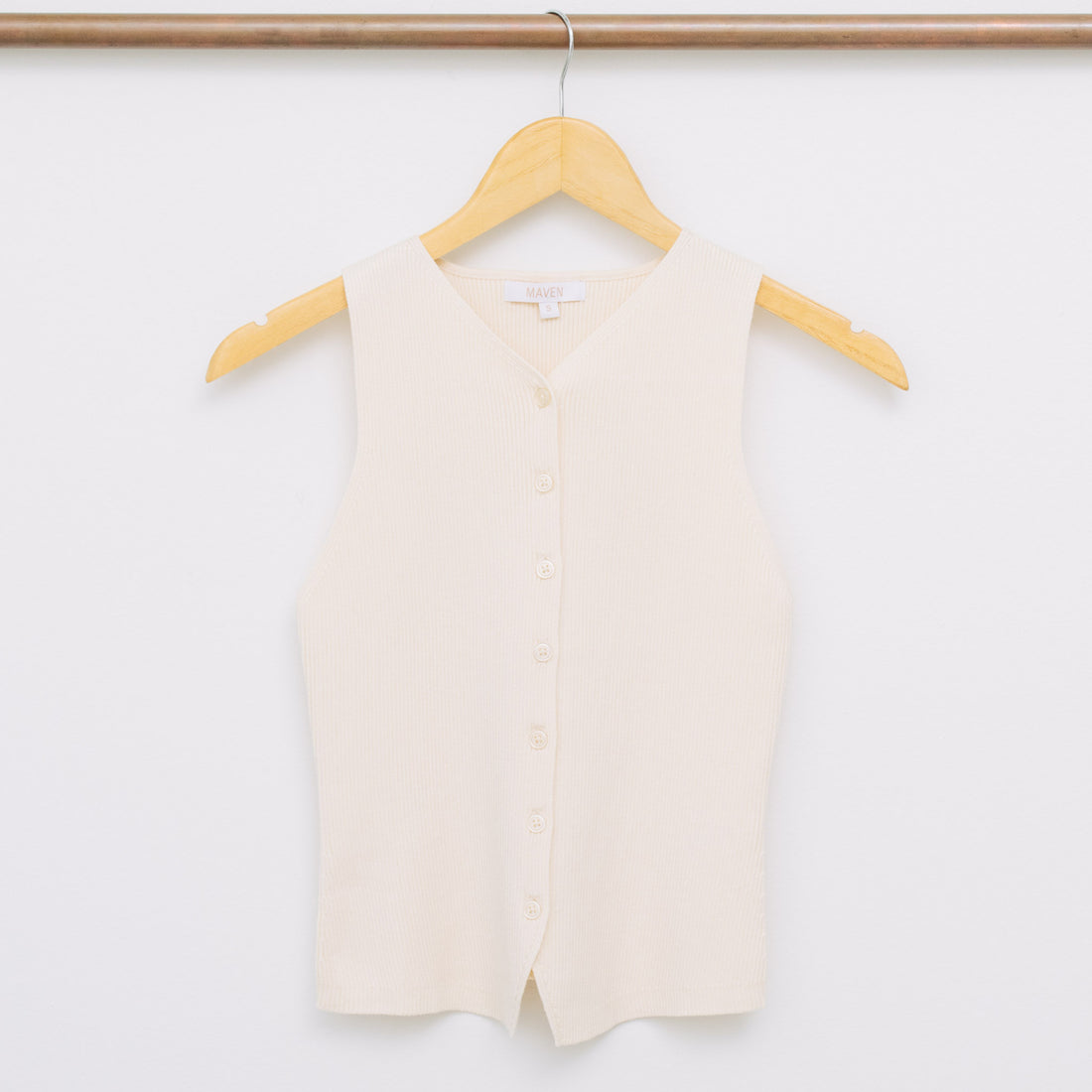 Jaiden Button Down Split Front Sweater Vest