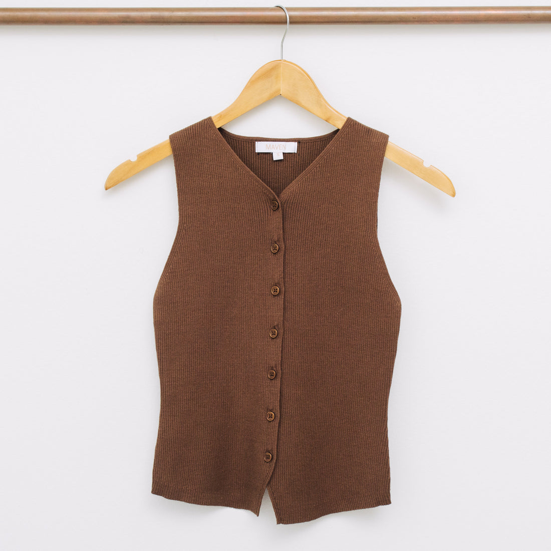 Jaiden Button Down Split Front Sweater Vest