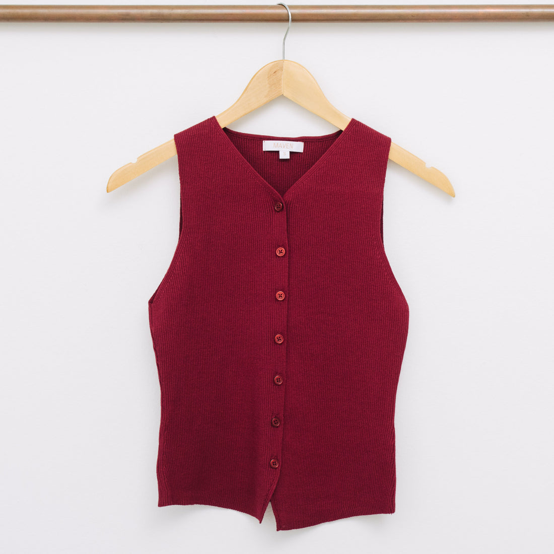 Jaiden Button Down Split Front Sweater Vest
