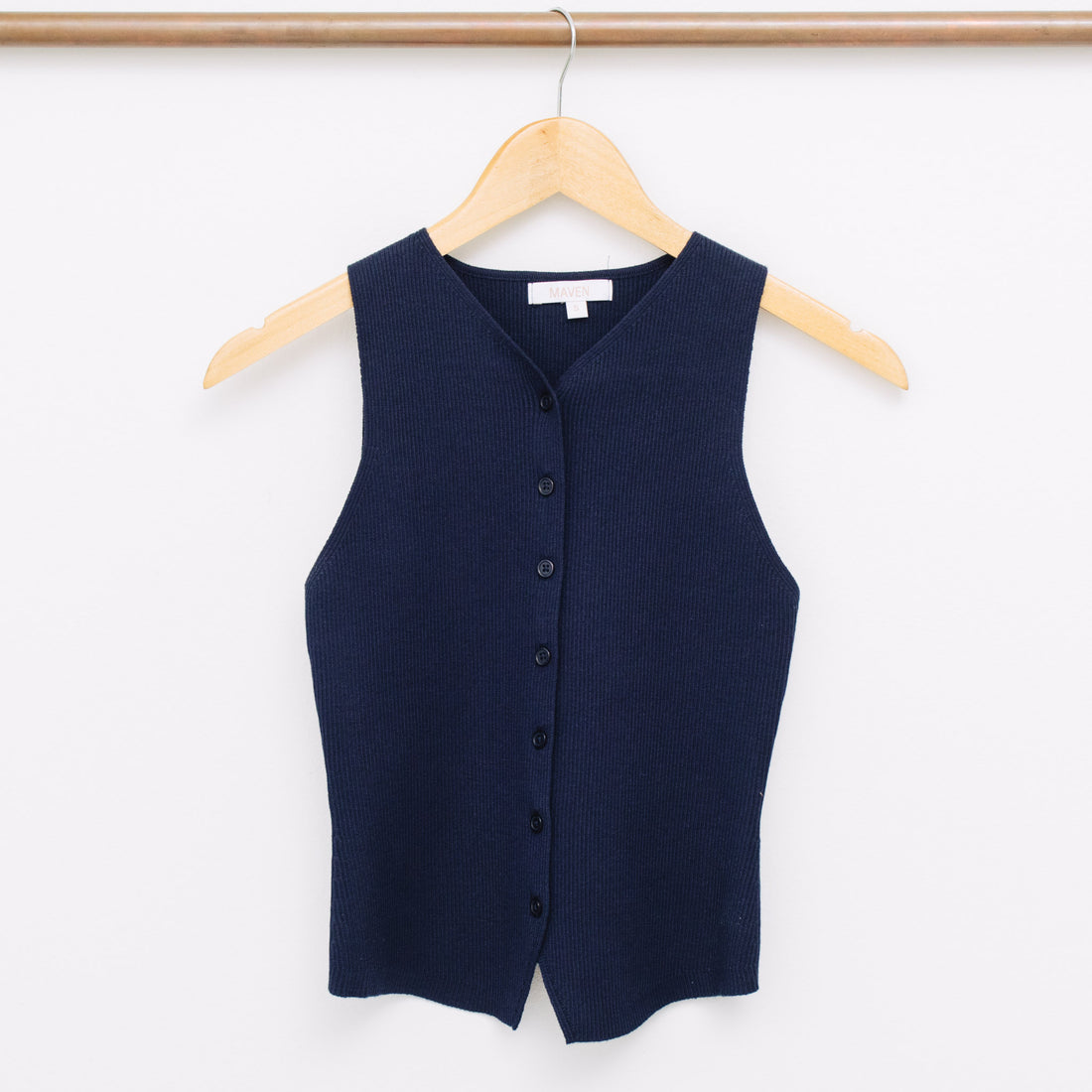 Jaiden Button Down Split Front Sweater Vest