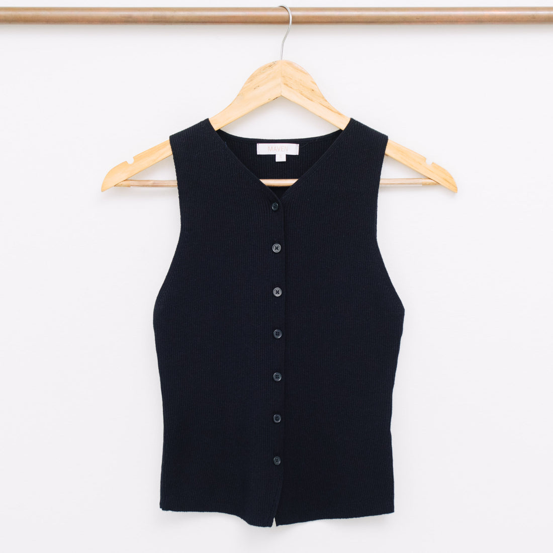 Jaiden Button Down Split Front Sweater Vest