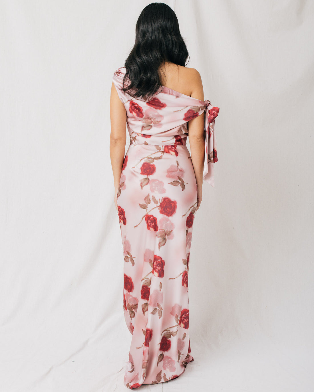 Remie One Shoulder Floral Bias Cut Maxi Dress