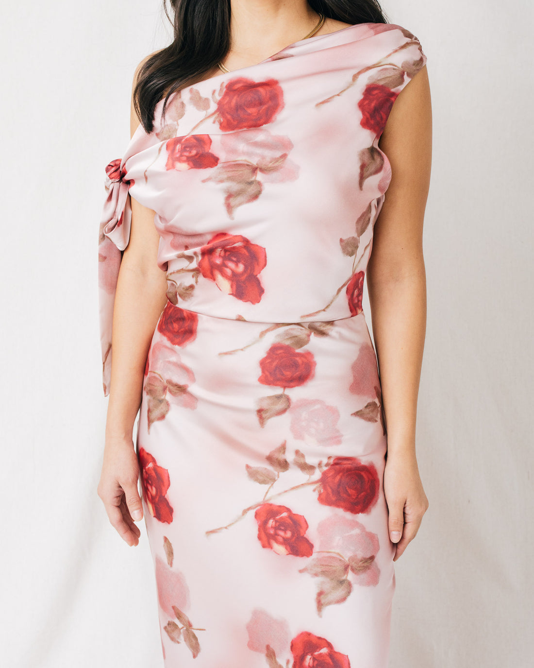 Remie One Shoulder Floral Bias Cut Maxi Dress