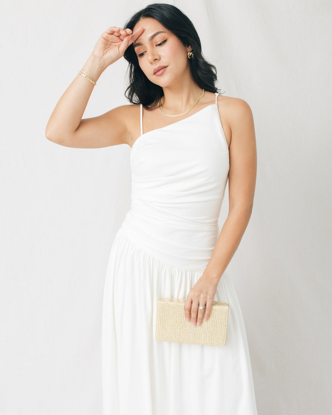 Heaven Sent Drop Waist Ruched Maxi Dress