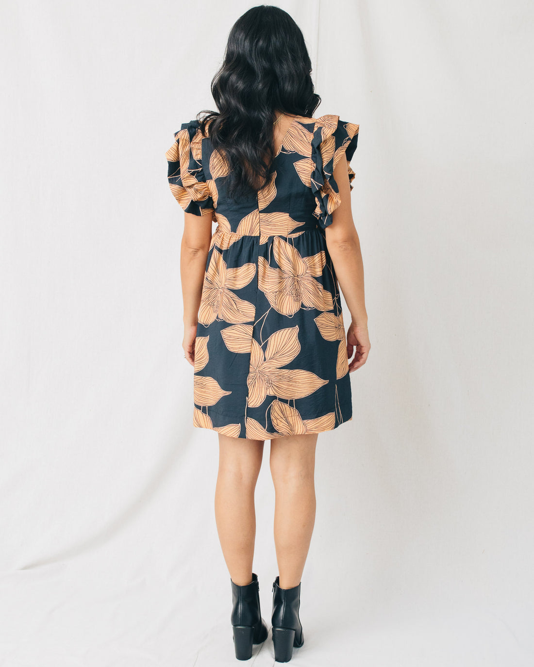 Jackie V-Neck Empire Waist Printed Mini Dress